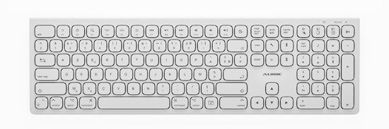 A-LOGIC Clavier long BT ECHELON AZERTY Blanc