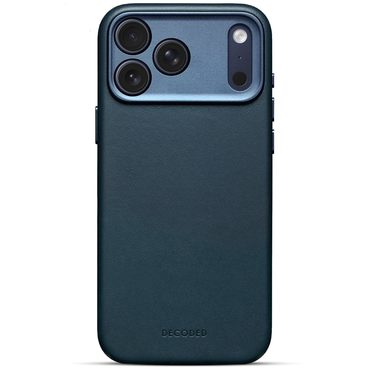 DECODED Coque en cuir iPhone 17 Pro Navy Shadow