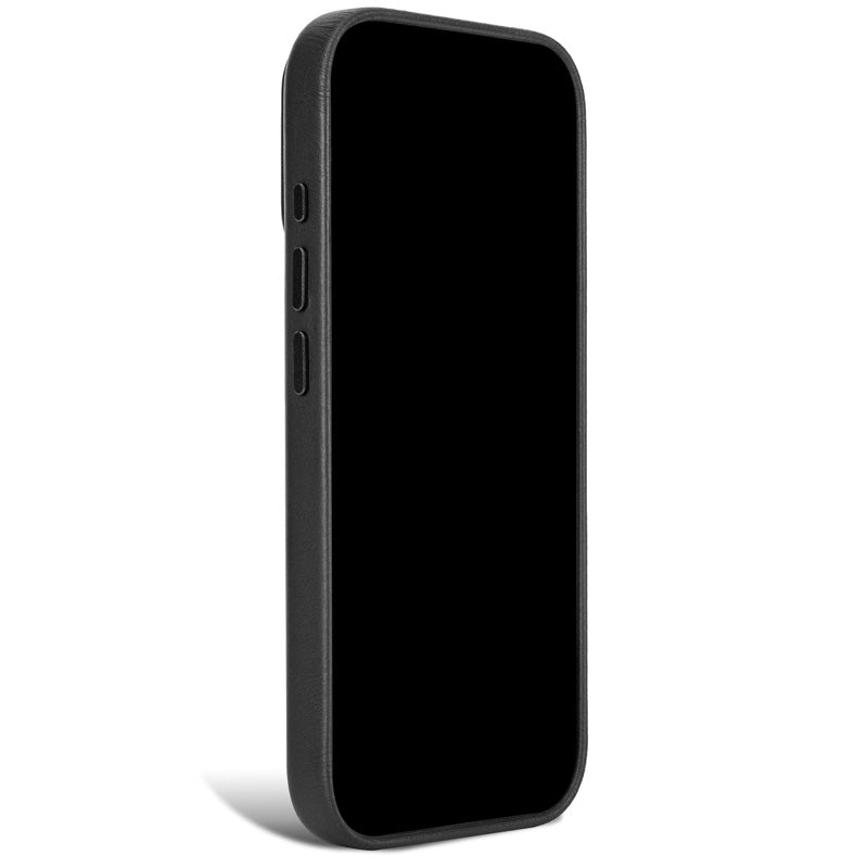 DECODED Coque en cuir avec MagSafe, iPhone 18 Pro / iPhone 17 Pro, Noir