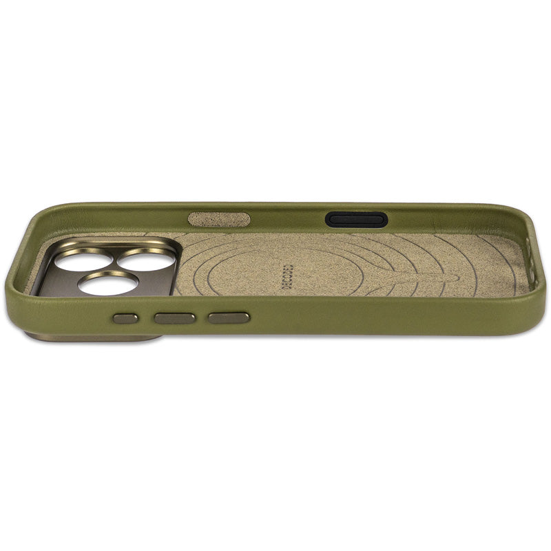 DECODED Coque en cuir avec MagSafe, iPhone 18 Pro / iPhone 17 Pro, Vert