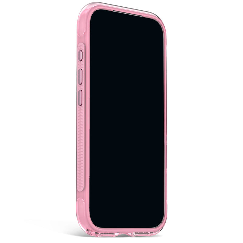 DECODED Coque Hybrid Stand MagSafe iPhone 18 Pro / iPhone 17 Pro, Rose Transparent