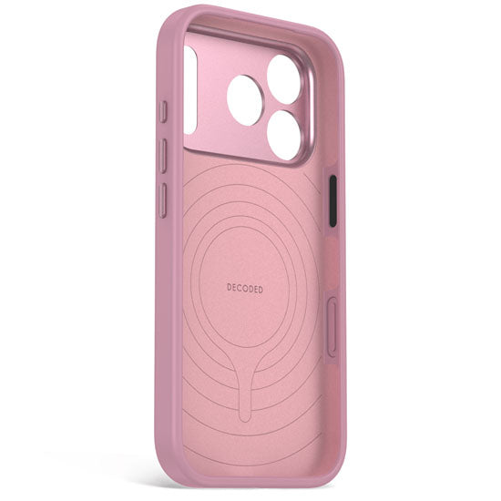 DECODED Coque MagSafe pour iPhone 18 Pro / iPhone 17 Pro en Silicone antimicrobienne Quartz rose