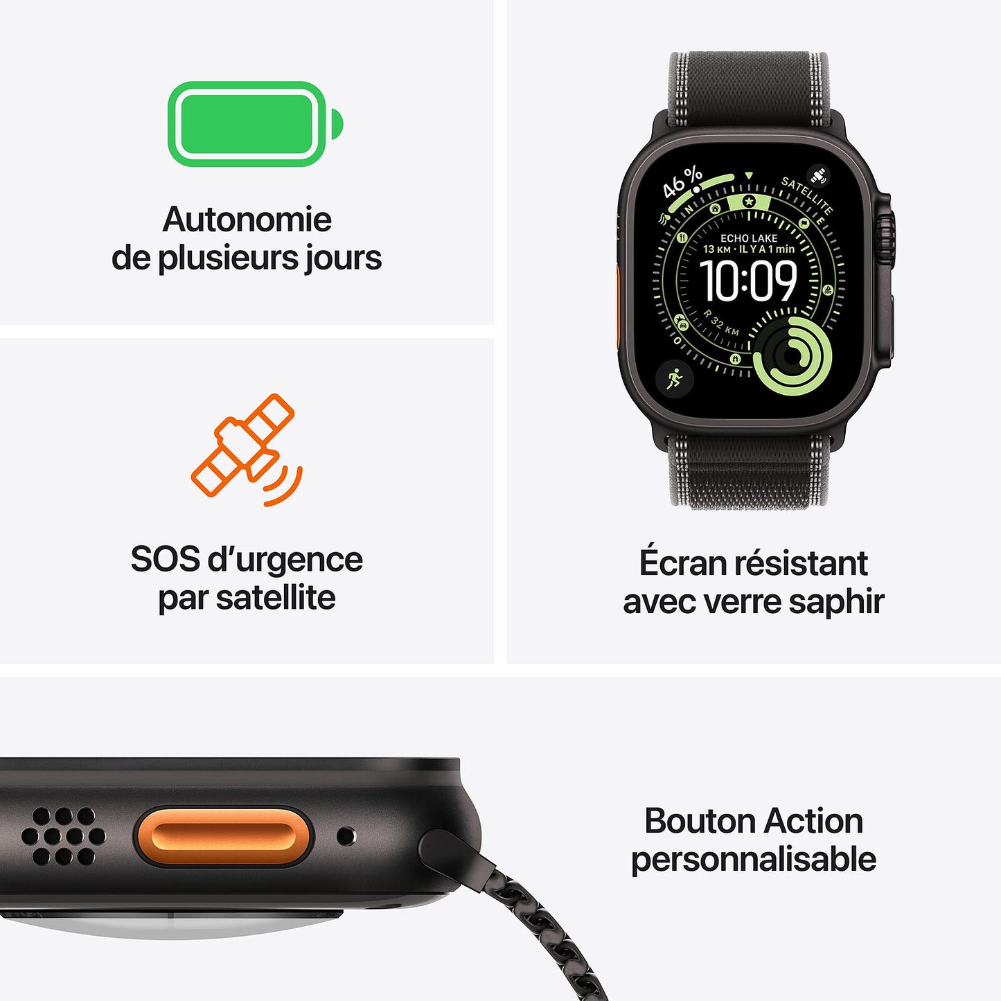 Apple Watch Ultra 3 GPS + Cellular – Bracelet Alpine Loop