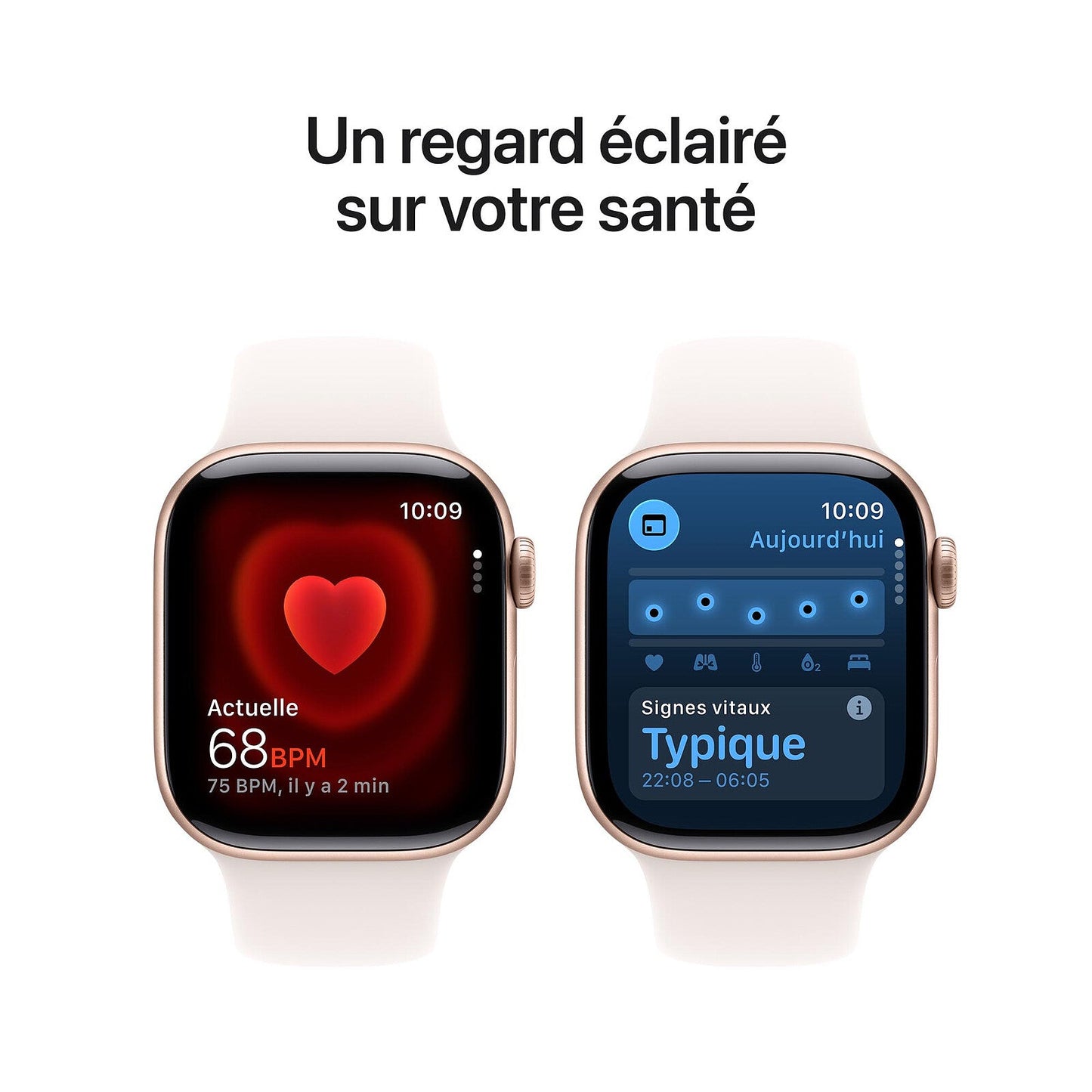 Apple Watch Series 11 GPS Boîtier Aluminium avec Bracelet Sport Rose tendre - MEU04AF/A - 42 mm - Or rose - S/M