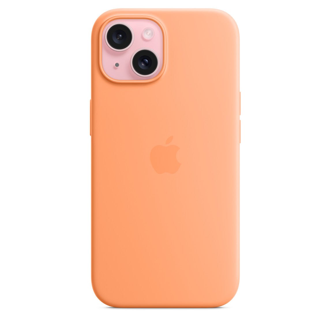 Coque en silicone avec MagSafe pour iPhone 15 - MT0W3ZM/A - Sorbet à l’orange -
