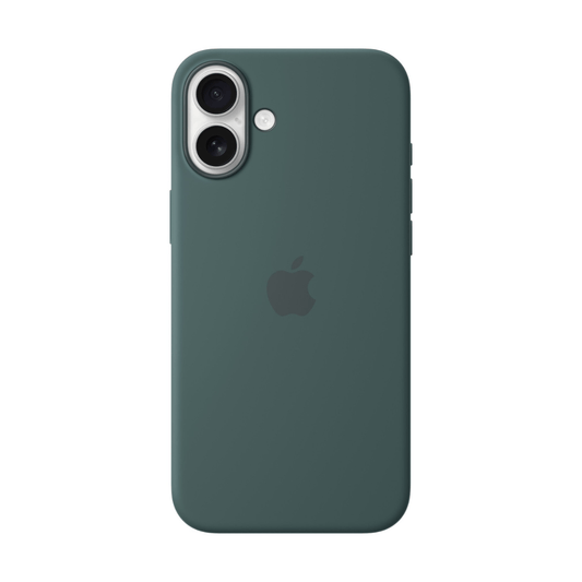 Coque en silicone avec MagSafe pour iPhone 16 - MYY83ZM/A - Vert lacustre -