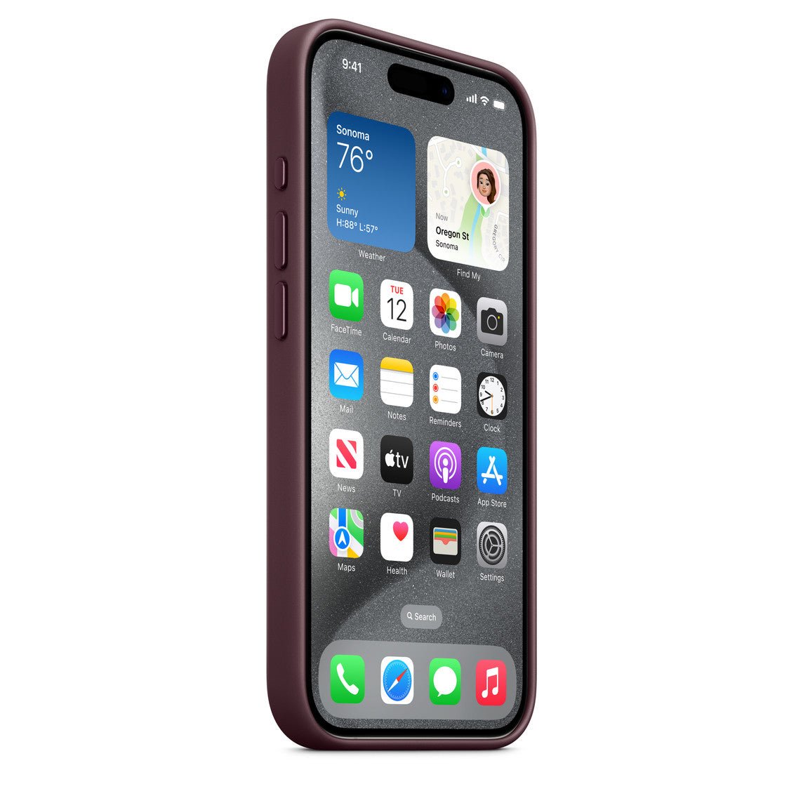 Coque en tissage fin avec MagSafe pour iPhone 15 Pro - MT4H3ZM/A - Noir -