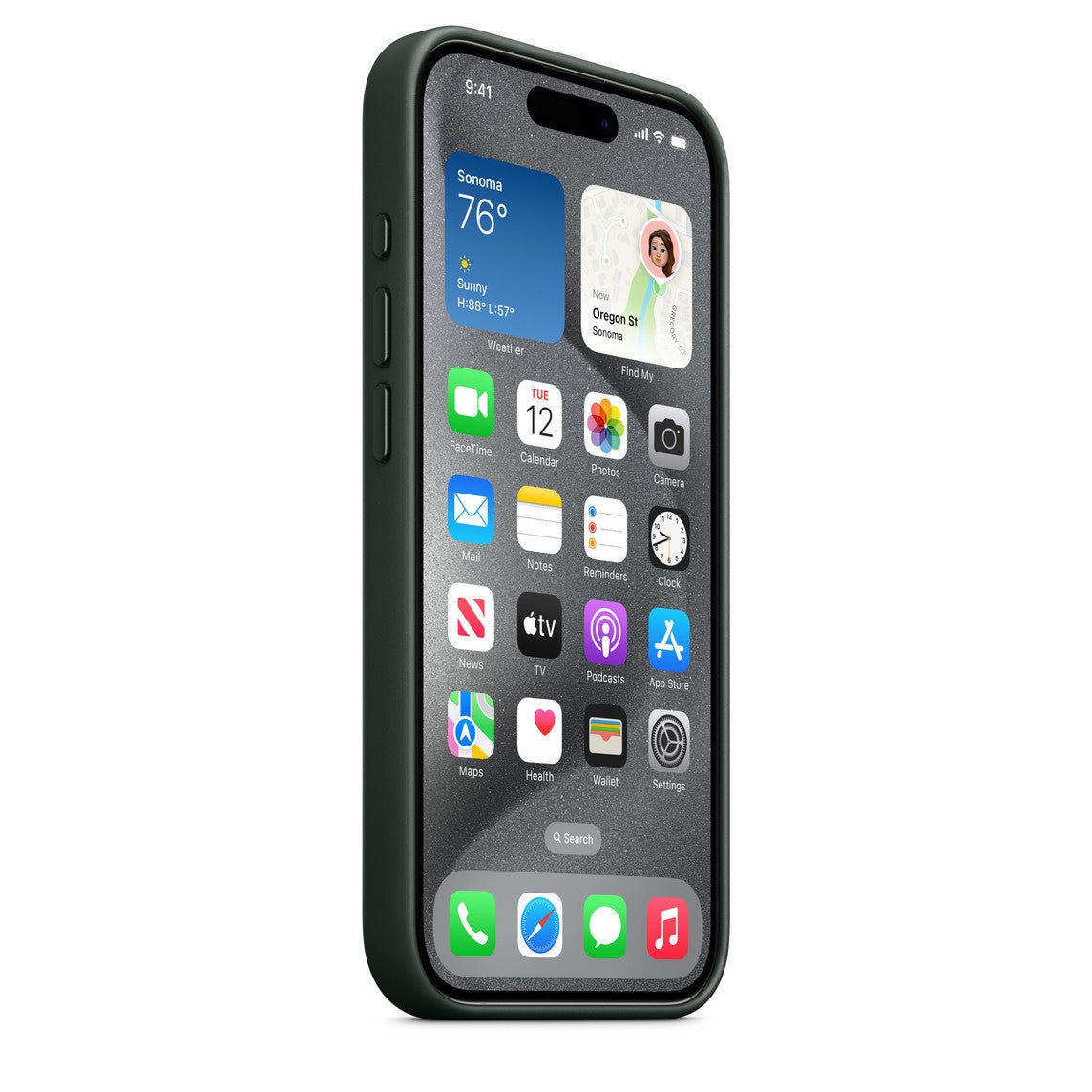 Coque en tissage fin avec MagSafe pour iPhone 15 Pro - MT4H3ZM/A - Noir -