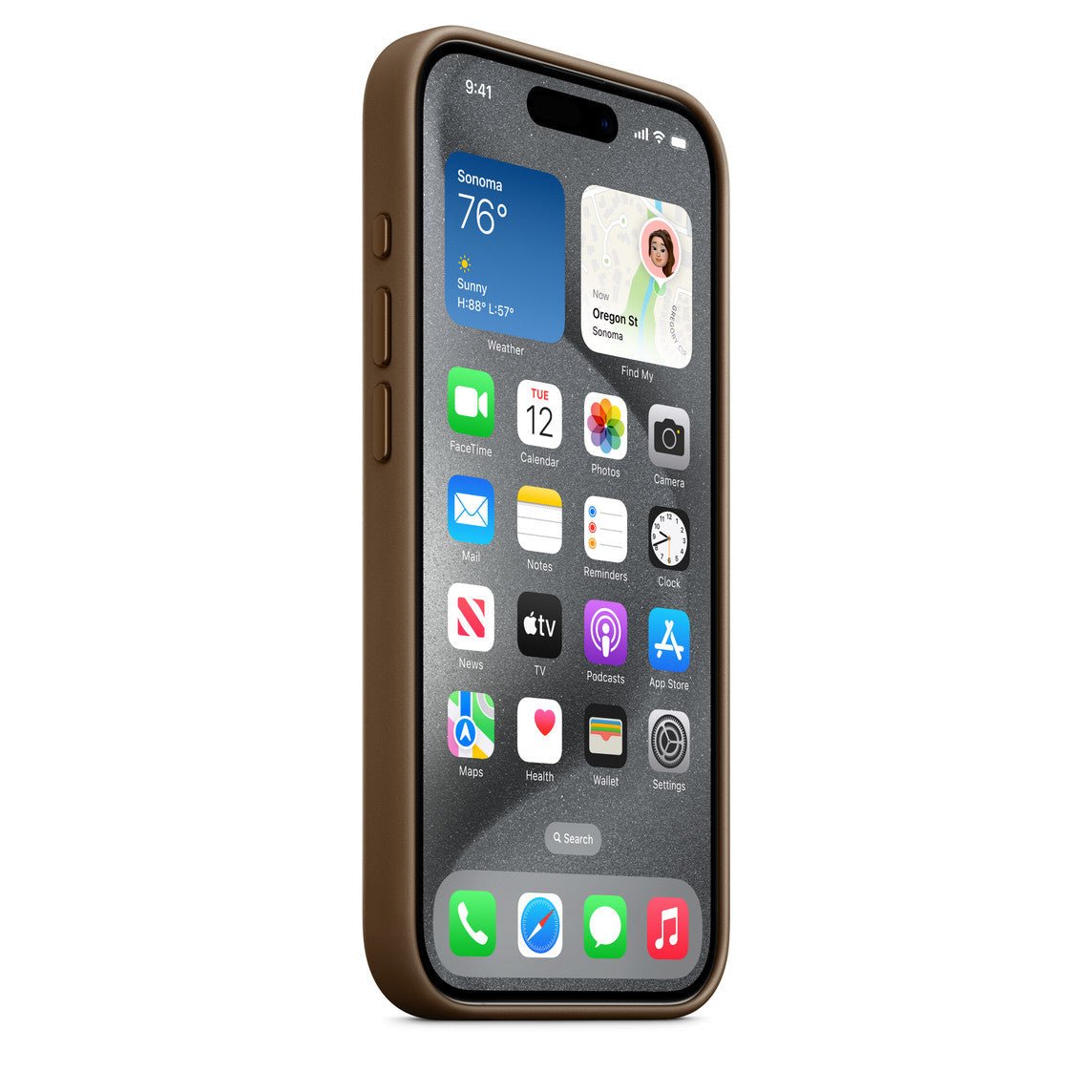 Coque en tissage fin avec MagSafe pour iPhone 15 Pro - MT4J3ZM/A - Taupe -