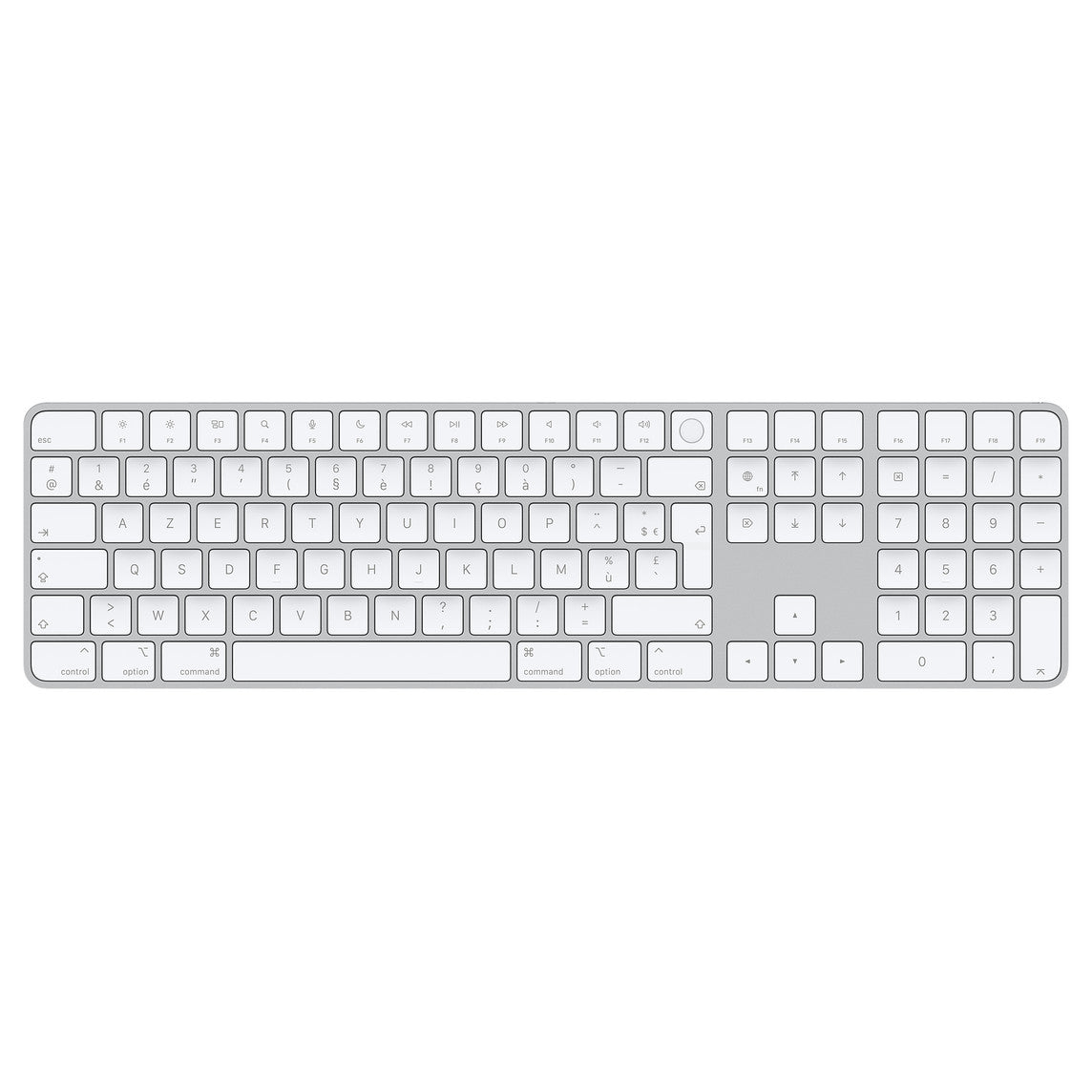 Magic Keyboard avec Touch ID et pavé numérique pour les Mac avec puce Apple - Français - Touches blanches - MK2C3F/A -