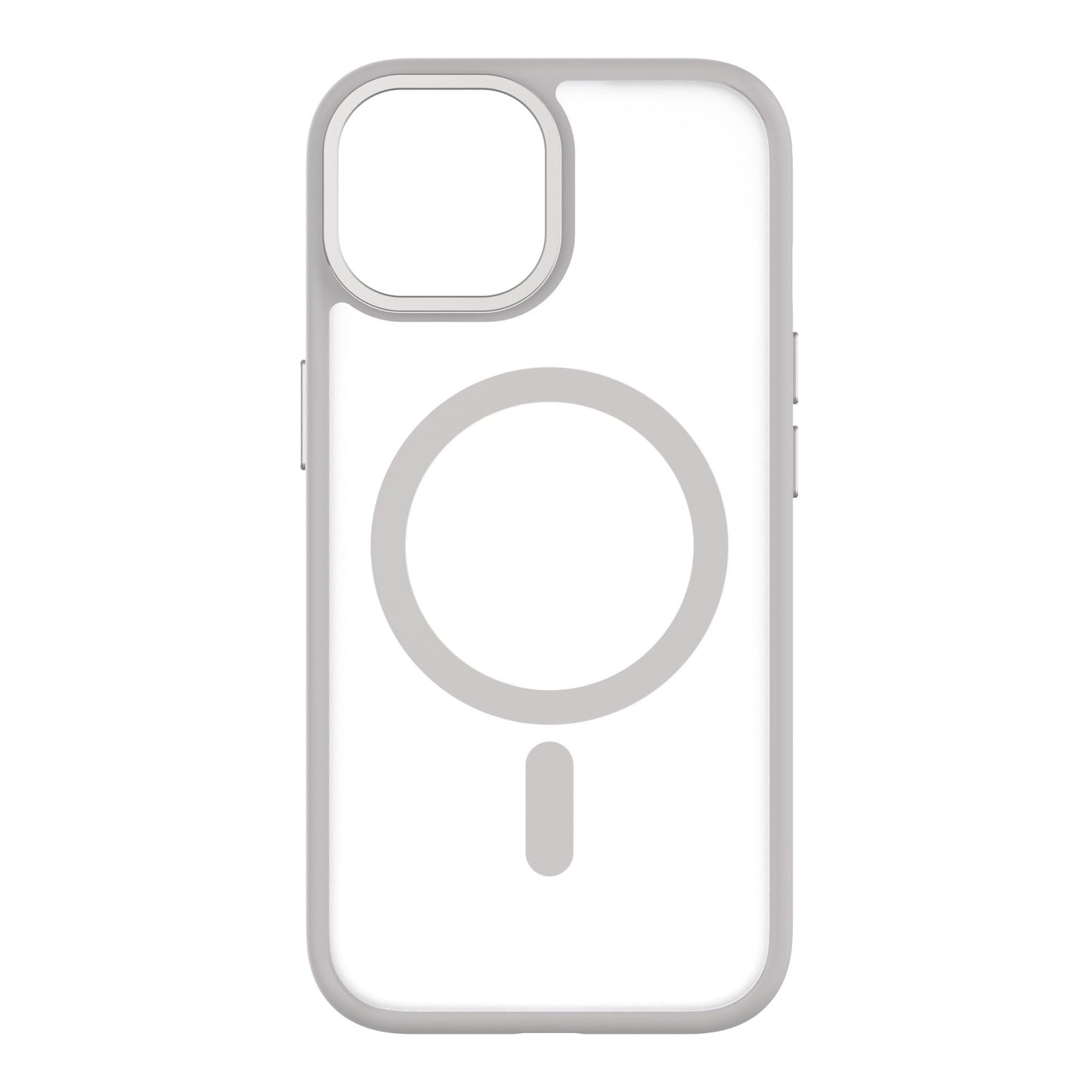 QDOS HYBRID SOFT avec SNAP (Magsafe) iPhone 15 - A - IPH - UDQ15 - 188 - Blanc Gris -