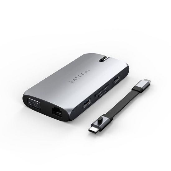 SATECHI Adaptateur multiport USB - C on - The - Go 9 - en - 1 (Gris sidéral) - A - UNI - UDT17 - 54 -
