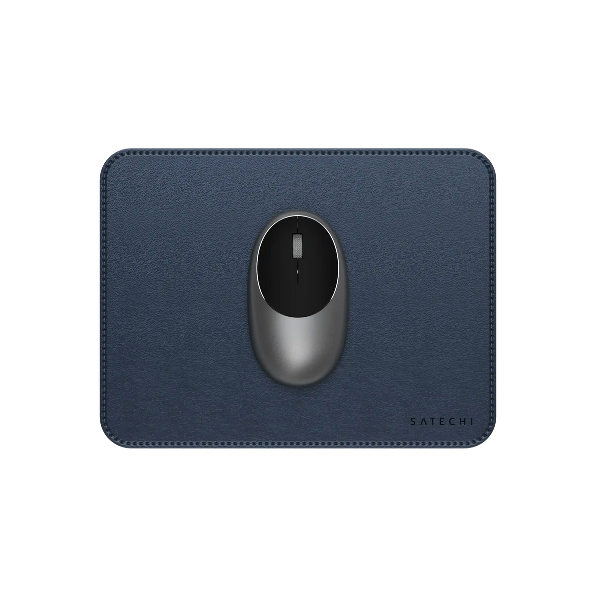 SATECHI Tapis de souris cuir Vegan - Bleu