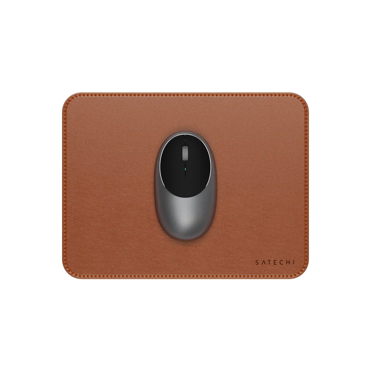 SATECHI Tapis de souris cuir Vegan - Marron