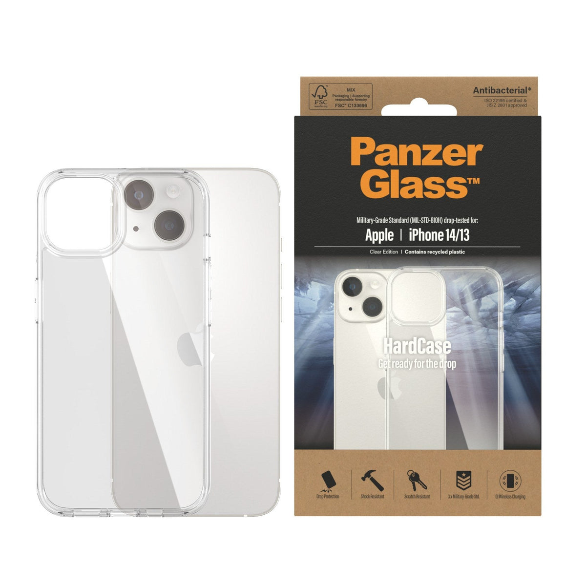 PanzerGlass HardCase coque de protection transparente iPhone 14 / iPhone 13