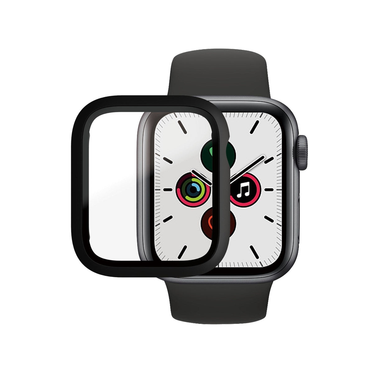 PanzerGlass film de protection intégrale noir pour Apple Watch Series 4 / 5 / 6 / SE 40 mm
