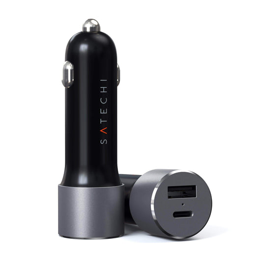 SATECHI Chargeur voiture 72W USB-C PD Space Gray
