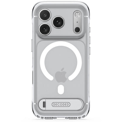 DECODED Coque Hybrid Stand MagSafe iPhone 18 Pro Max / iPhone 17 Pro Max, Transparent