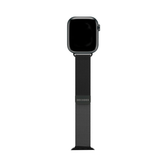 DECODED Bracelet pour Apple Watch 38 / 40 / 41 / 42 mm Modèle Milan Traction V2 Noir