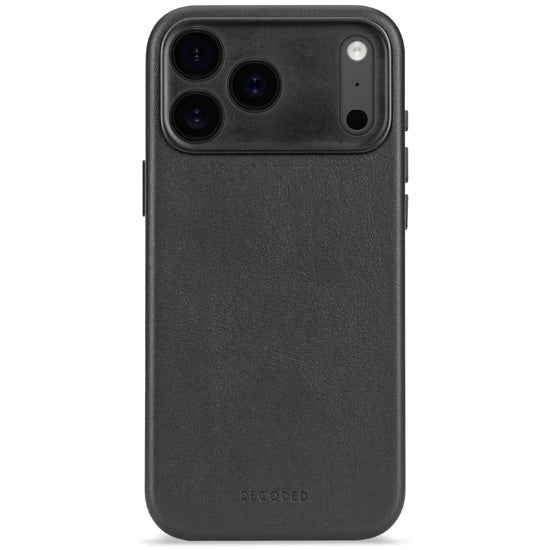 DECODED Coque en cuir iPhone 17 Pro Noir
