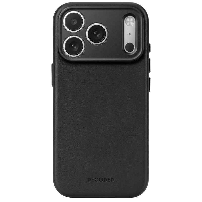 DECODED Coque en cuir avec MagSafe, iPhone 18 Pro / iPhone 17 Pro, Noir