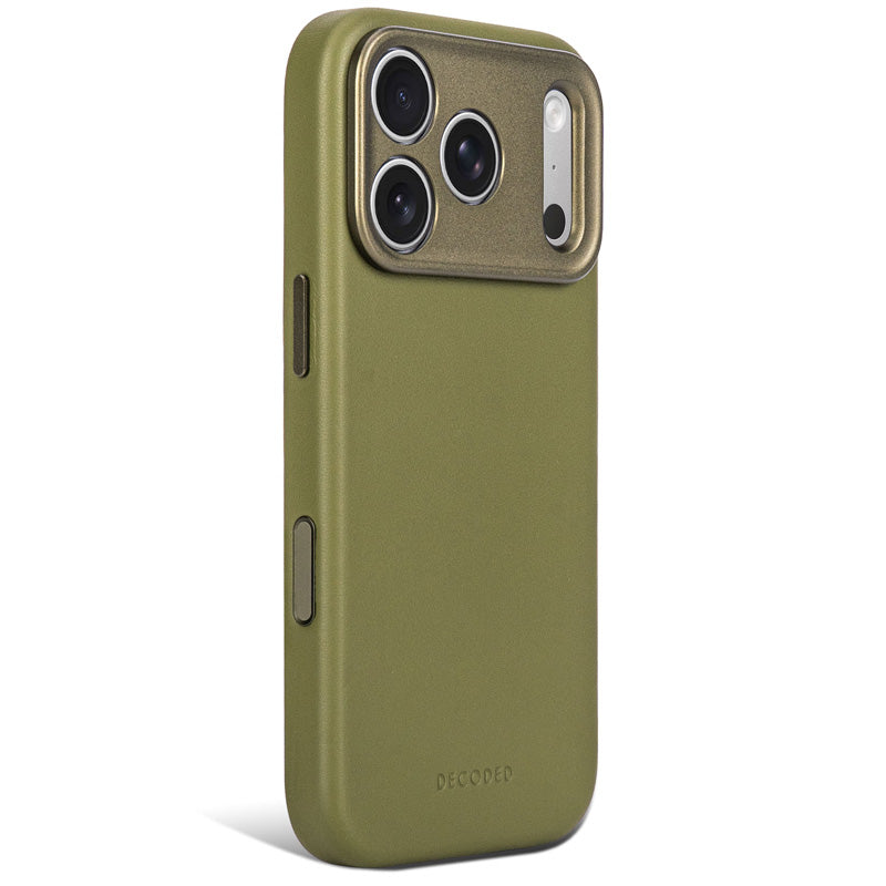 DECODED Coque en cuir avec MagSafe, iPhone 18 Pro / iPhone 17 Pro, Vert