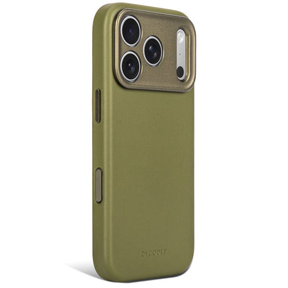 DECODED Coque en cuir avec MagSafe, iPhone 18 Pro / iPhone 17 Pro, Vert