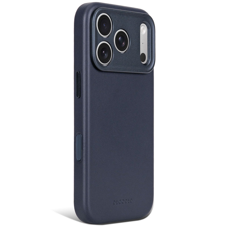 DECODED Coque en cuir avec MagSafe, iPhone 18 Pro / iPhone 17 Pro, Navy