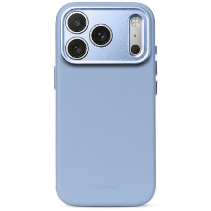DECODED Coque en cuir avec MagSafe, iPhone 18 Pro / iPhone 17 Pro, Bleu ciel