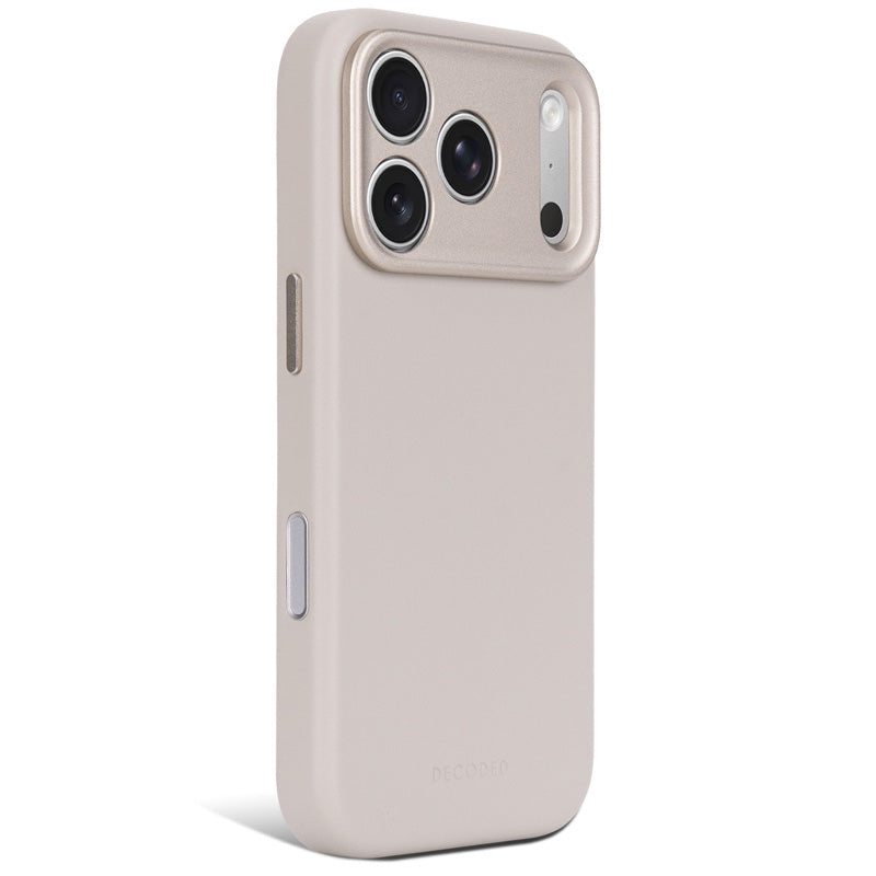DECODED Coque en cuir avec MagSafe, iPhone 18 Pro / iPhone 17 Pro, Argile