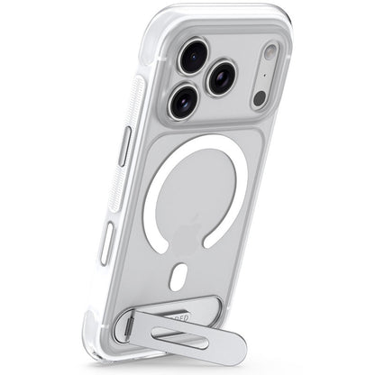 DECODED Coque Hybrid Stand MagSafe iPhone 18 Pro / iPhone 17 Pro, Blanc givré