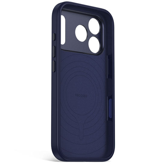 DECODED Coque MagSafe pour iPhone 18 Pro / iPhone 17 Pro en Silicone antimicrobienne Bleu marine