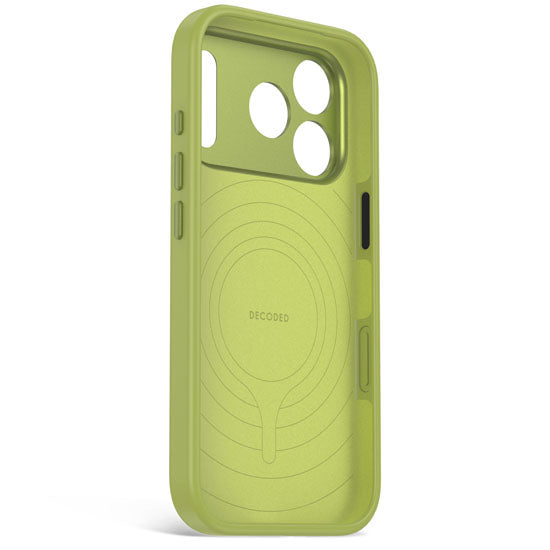 DECODED Coque MagSafe pour iPhone 18 Pro / iPhone 17 Pro en Silicone antimicrobienne Vert
