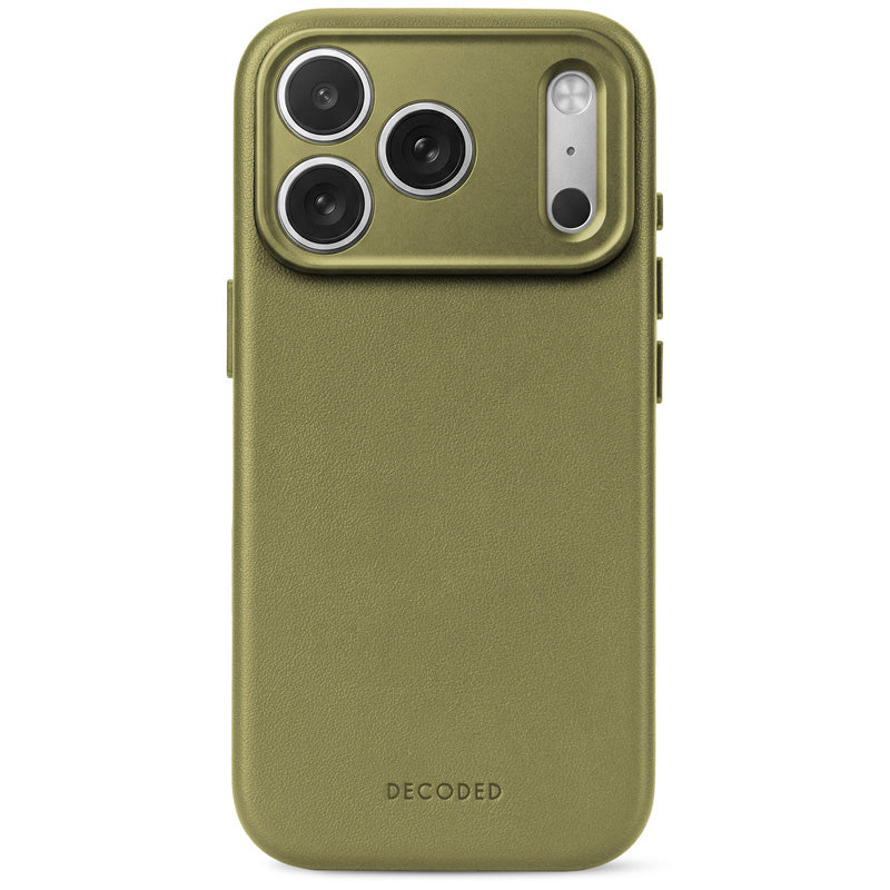 DECODED Coque en cuir avec MagSafe, iPhone 18 Pro Max / iPhone 17 Pro Max, Vert