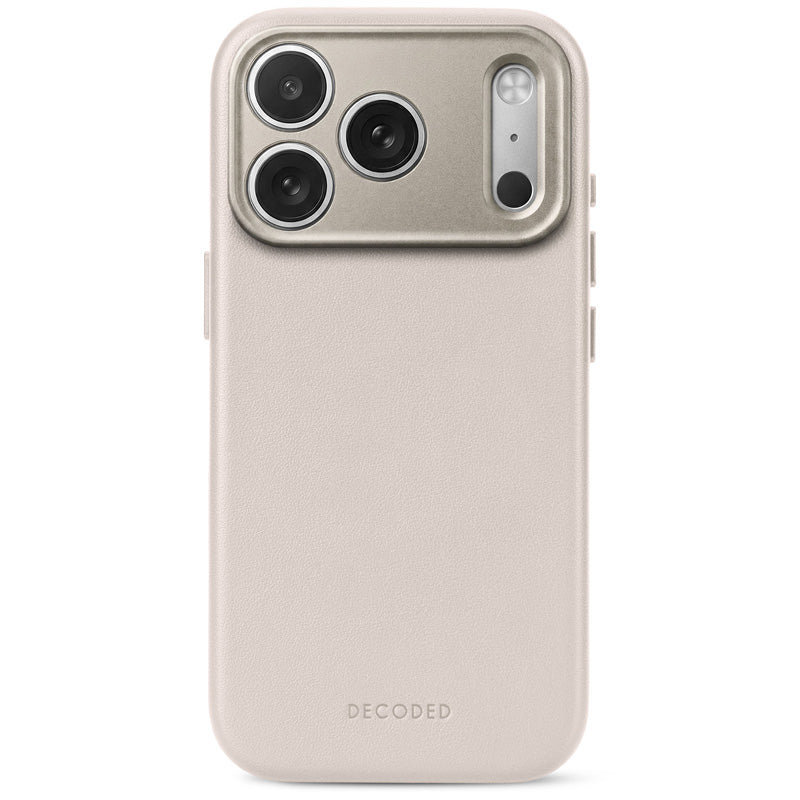 DECODED Coque en cuir avec MagSafe, iPhone 18 Pro Max / iPhone 17 Pro Max, Argile