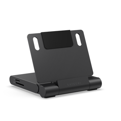 SATECHI Support Repliable et Station d'Accueil OnTheGo pour iPad et iPhone Noir