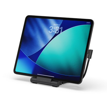SATECHI Support Repliable et Station d'Accueil OnTheGo pour iPad et iPhone Noir