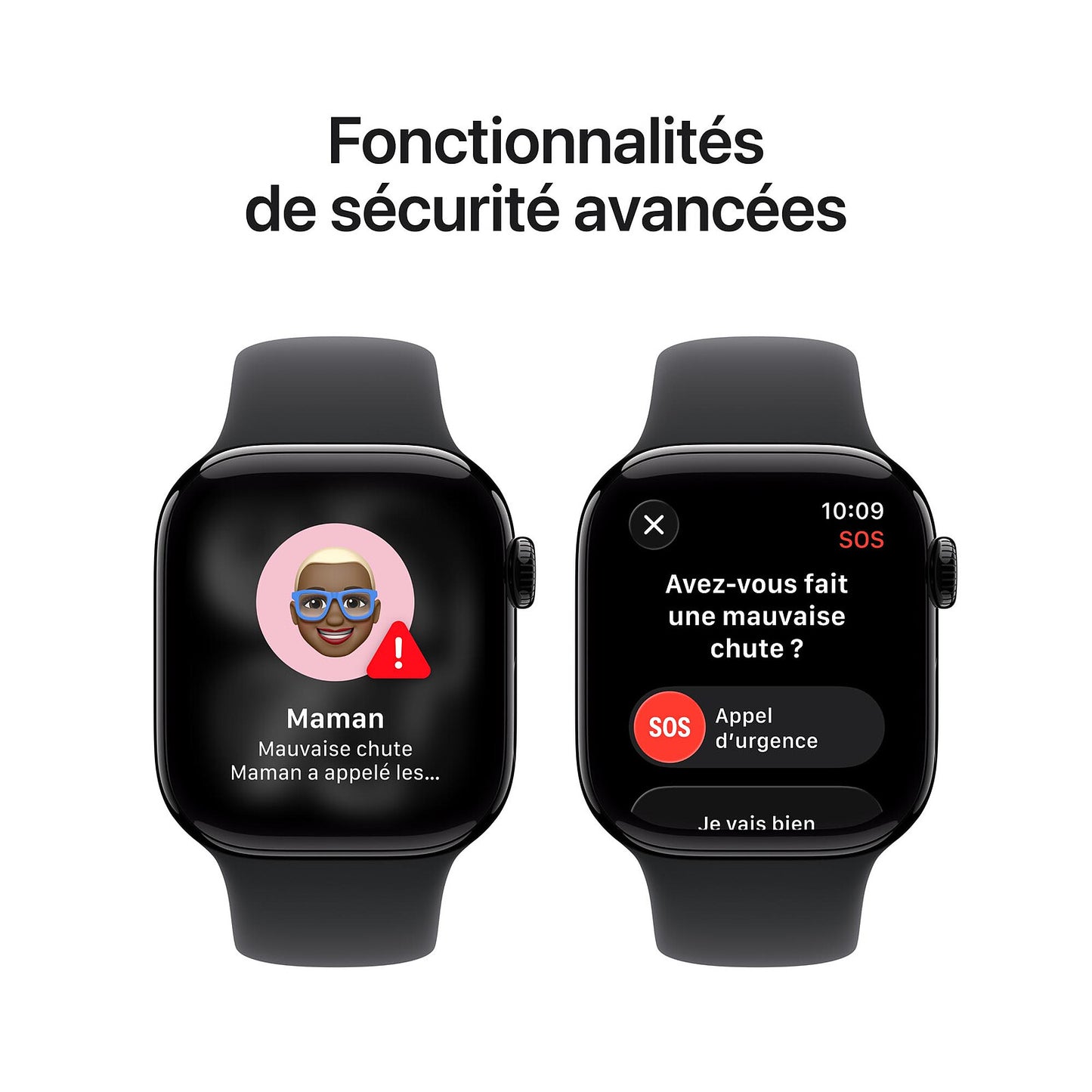 Apple Watch Series 11 GPS Boîtier Aluminium avec Bracelet Sport Noir