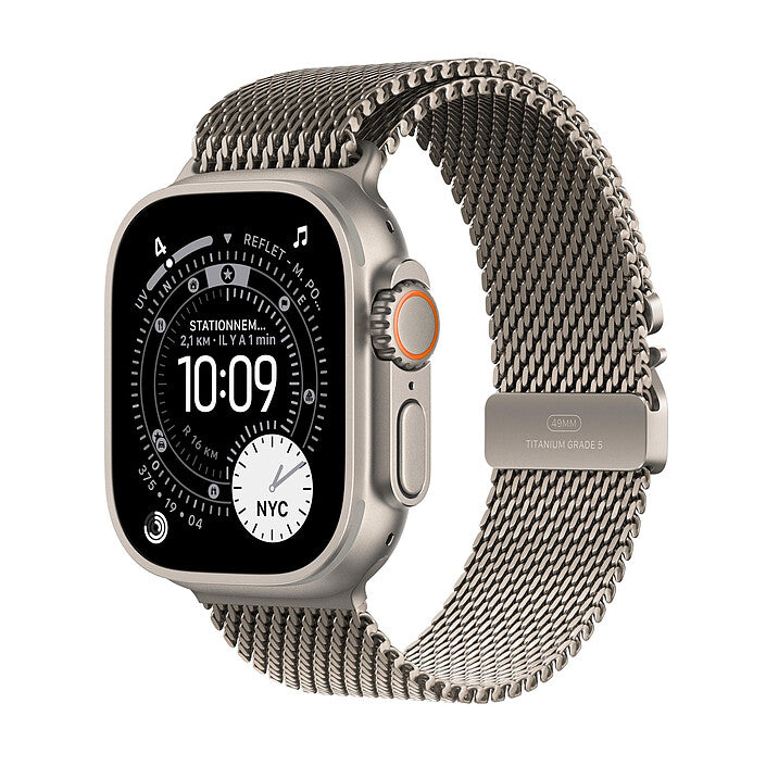 Apple Watch Ultra 3 GPS + Cellular – Bracelet Milanais en titane