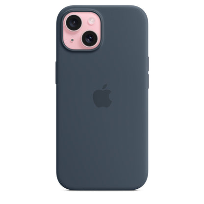 Coque en silicone avec MagSafe pour iPhone 15 Plus