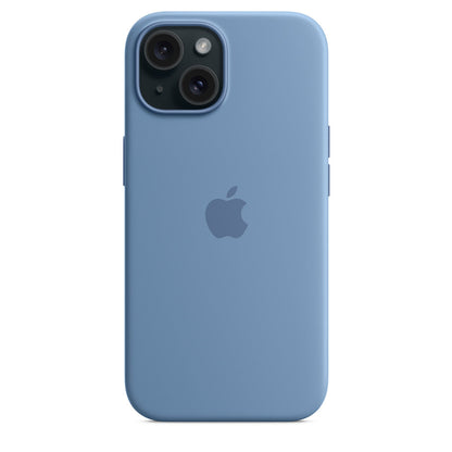 Coque en silicone avec MagSafe pour iPhone 15 Plus