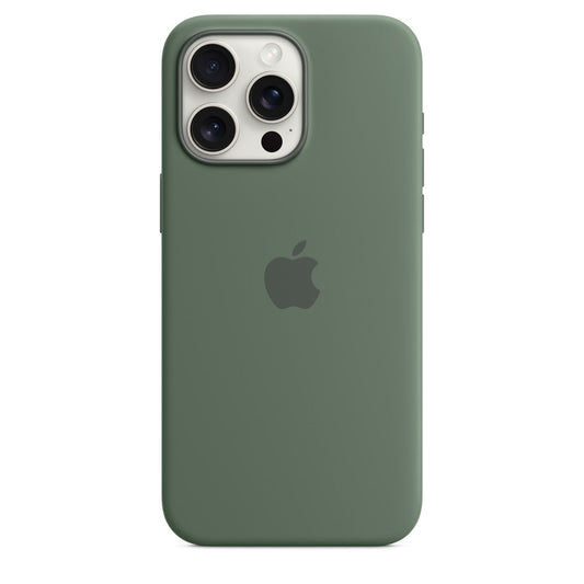 Coque en silicone avec MagSafe pour iPhone 15 Pro Max