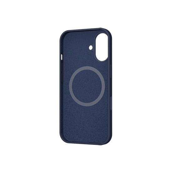 MW Coque Silicone MagSafe bleue pour iPhone 17 (réf. MW-500180) - vue arrière avec anneau MagSafe