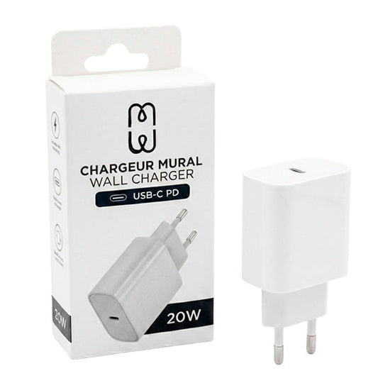 MW- Chargeur 20W PD USB-C Blanc