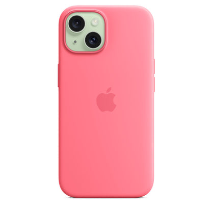 Coque en silicone avec MagSafe pour iPhone 15 Plus