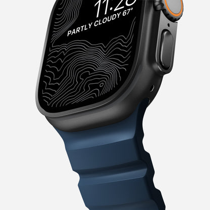 Nomad Rocky Point bracelet Apple Watch 45/46/49 mm Atlantic titane noir