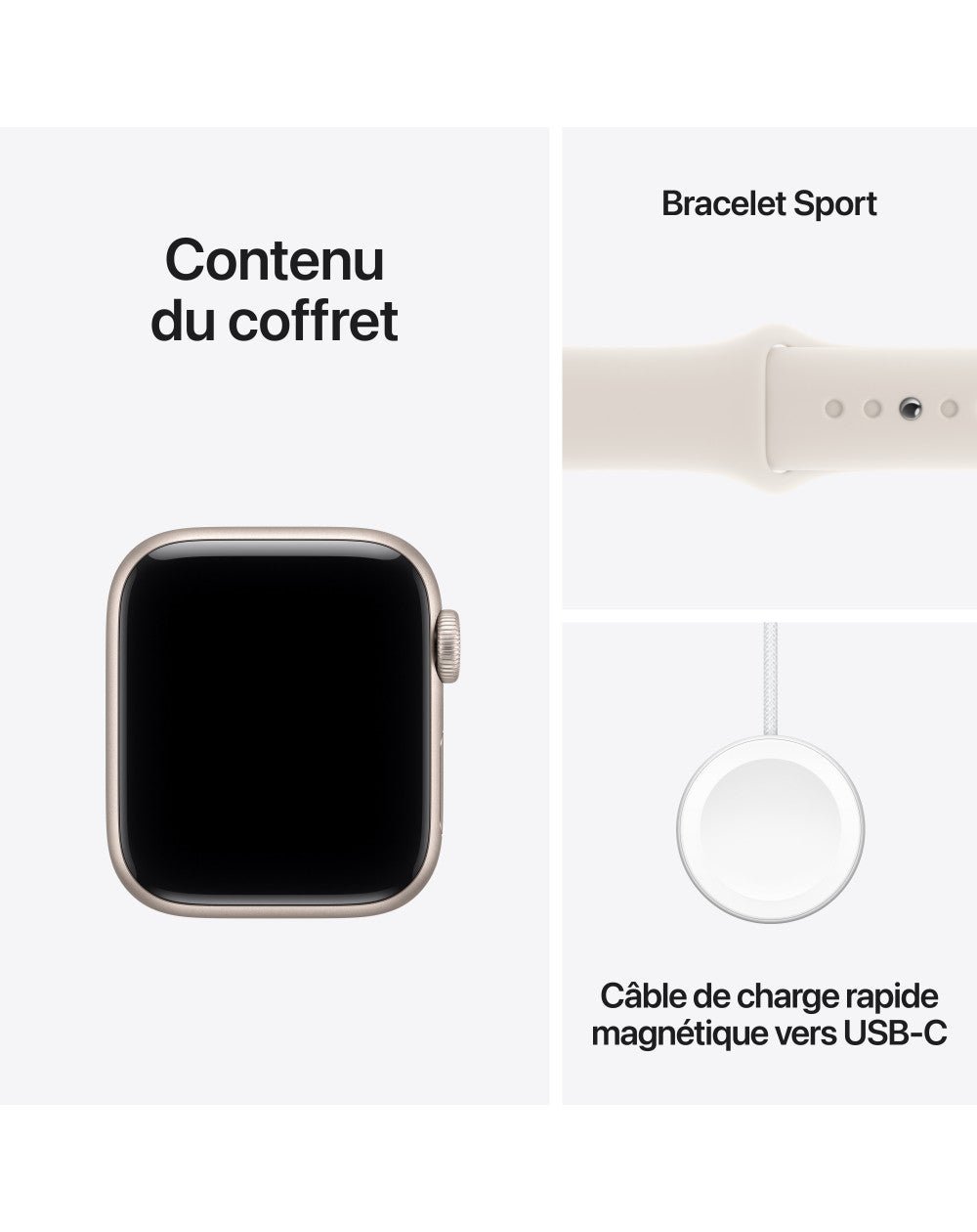 Apple Watch SE 3 - Minuit - 44 mm - GPS