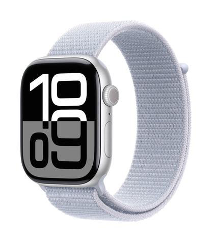 Apple Watch Series 10 GPS - MWWD3QF/A - 42 mm - Argent - Nuée Bleue