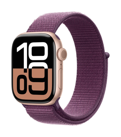 Apple Watch Series 10 GPS - MWWG3QF/A - 42 mm - Noir de Jais - Encre Violette