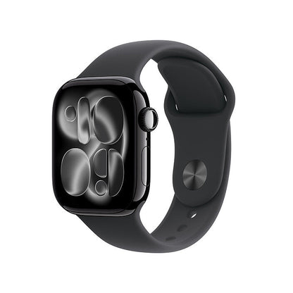 Apple Watch Series 11 GPS Boîtier Aluminium avec Bracelet Sport Noir - MEQT4AF/A - 42 mm - Noir de jais - S/M